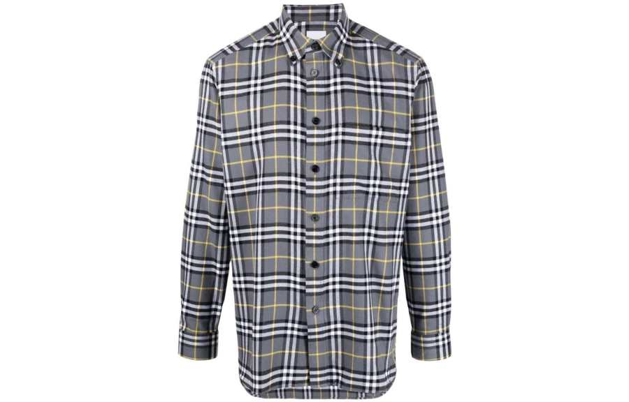 Burberry Burberry Check Pattern Cotton Flannel Shirt