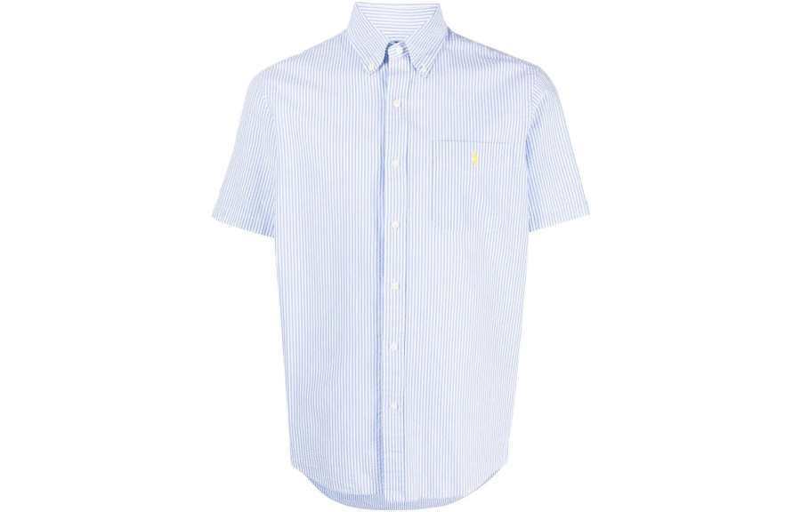 Polo Ralph Lauren embroidered-logo candy stripe shirt