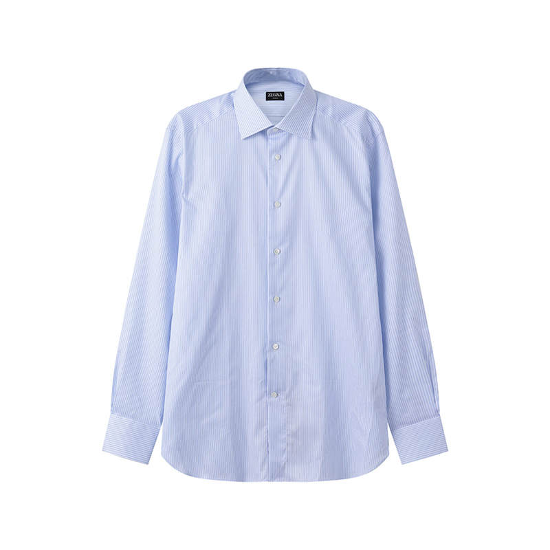 Ermenegildo Zegna Long Sleeved Shirt Box Men's Light Blue