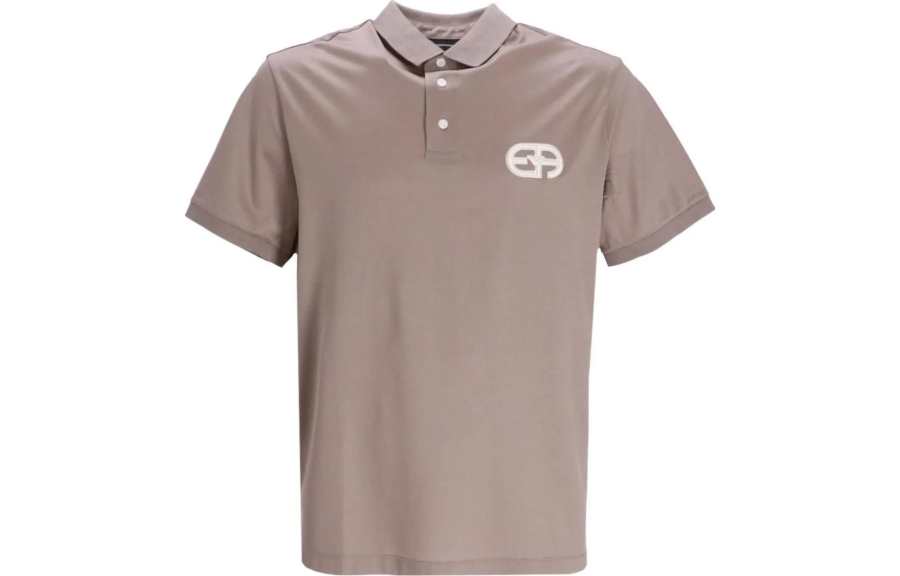 EMPORIO ARMANI Logo Patch Short Sleeved Polo Shirt