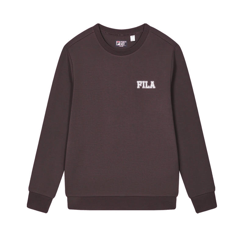 FILA Sweatshirts Men's Earth Umber Crew Neck Moderate Regular