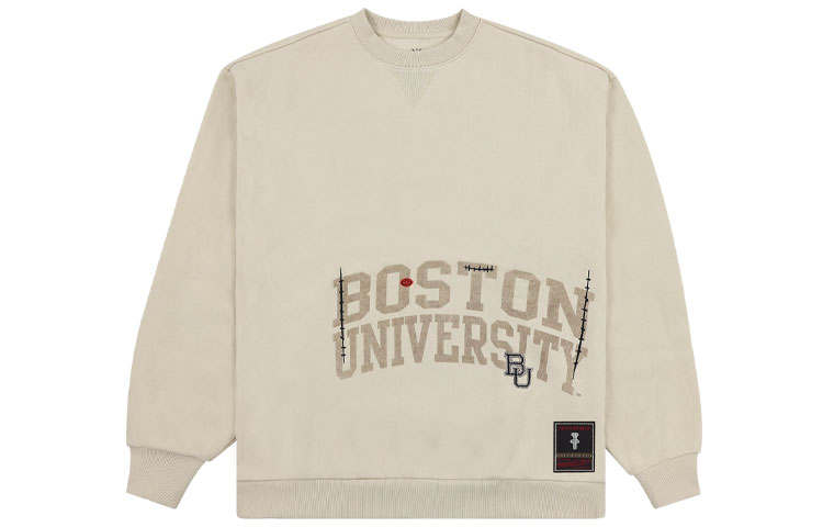 Travis Scott x Mitchell Ness Collaboration SS24 BOSTON UNIVERSITY LOGO Sweatshirt Unisex Umber