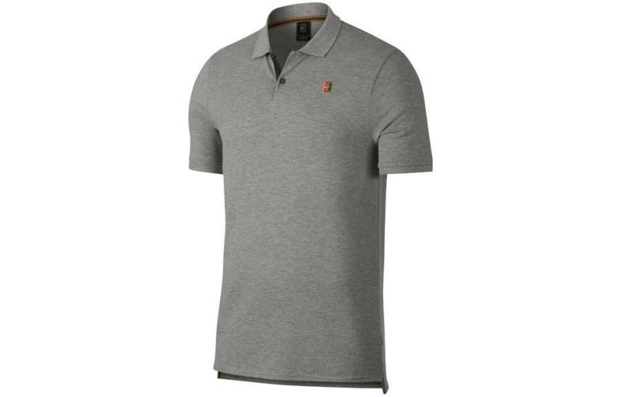 Nike Nike Polo Shirts Men's Gray Polo Collar Moderate Straight Fit