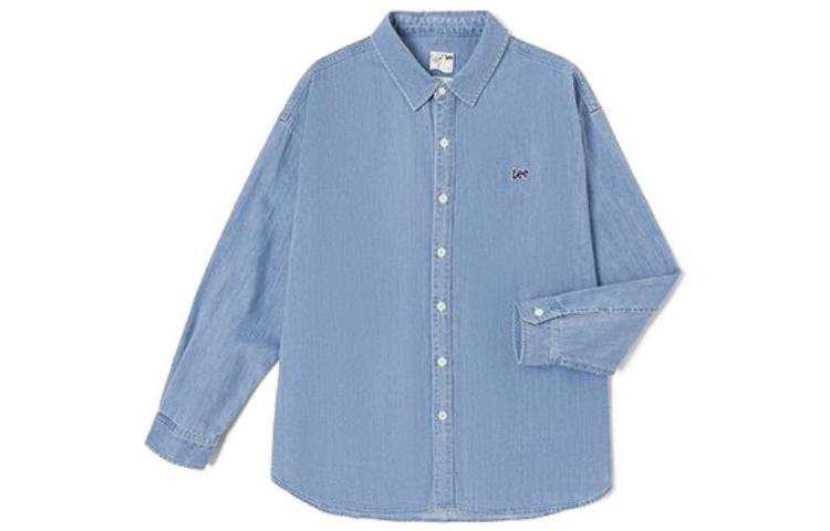 Lee Lee Shirts Unisex Light Blue Pointed Collar Moderate Other