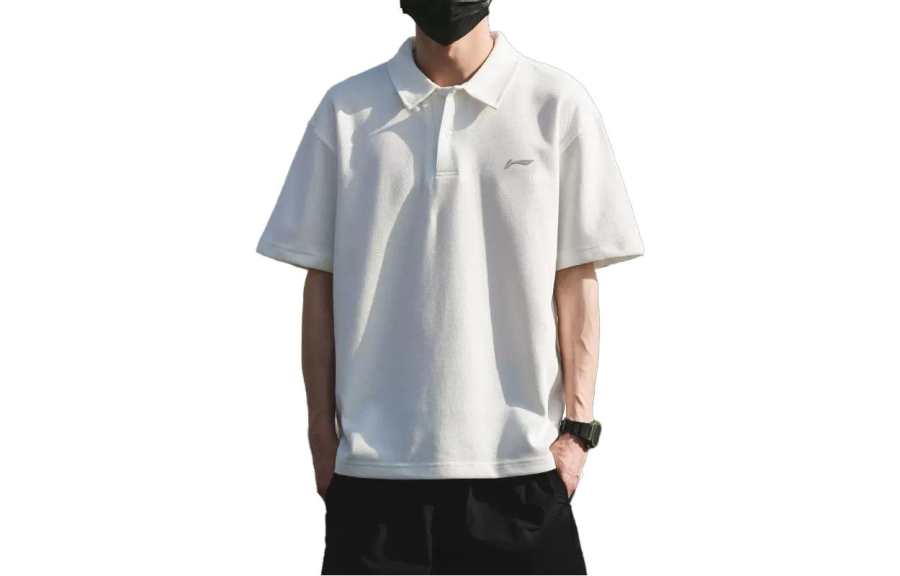 Li-Ning Li Ning Fitness Collection Sports Lifestyle Collection Polo Shirt Men's White