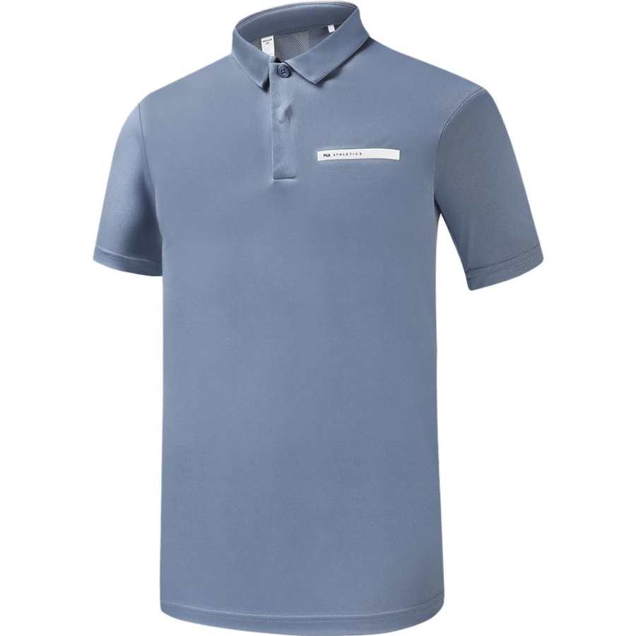 FILA Latte Girl 3.0 Polo Shirt Men's Iron Paint Blue