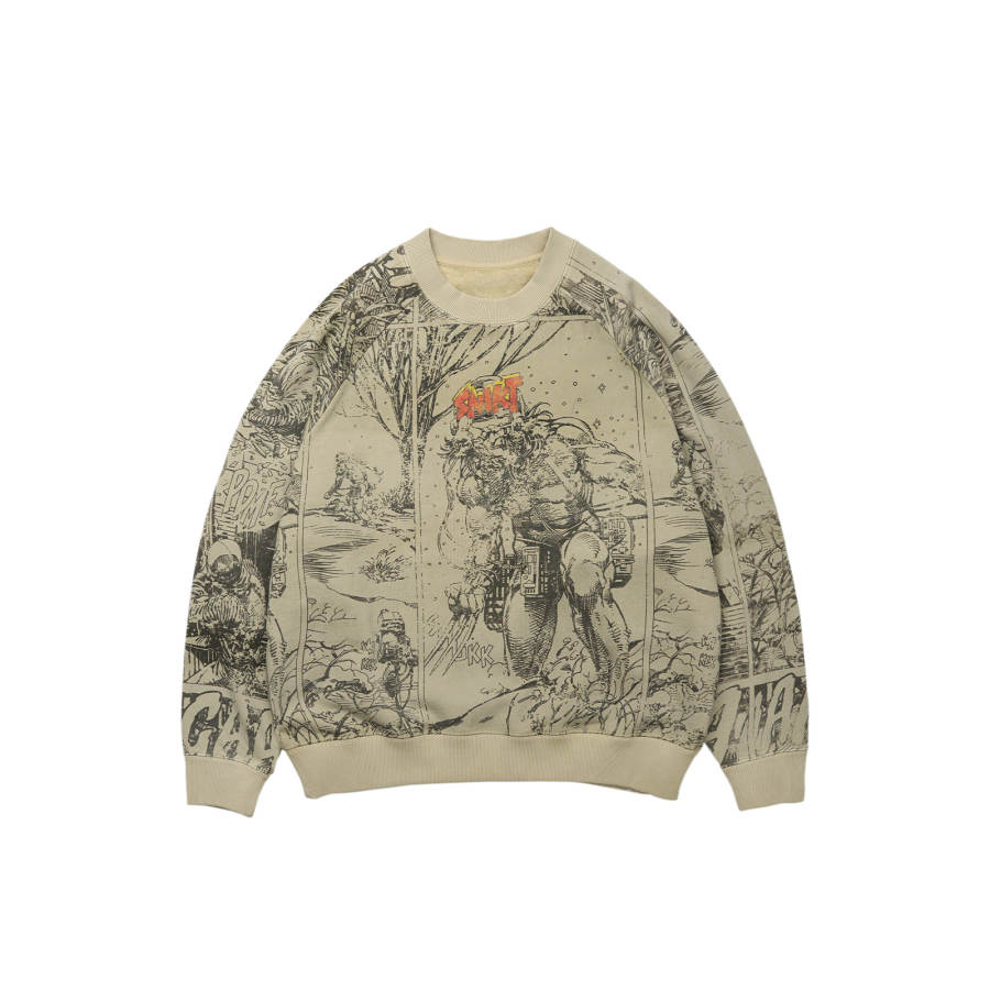 XVESSEL X MARVEL XVESSEL X MARVEL/ Sweatshirts Unisex Khaki Crew Neck Moderate Regular
