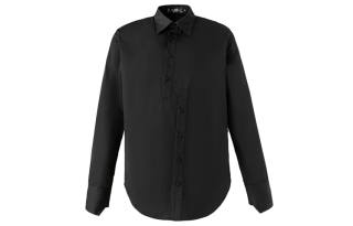 FRKM Shirts Unisex Black Pointed Collar Moderate Other