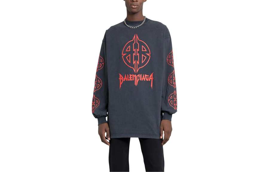 Balenciaga Sweatshirt Loose Fit Men's Gray