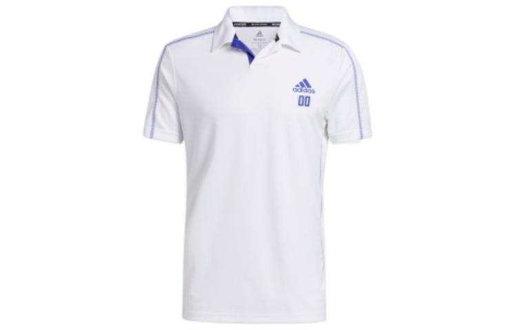 Adidas Adidas Polo Shirts Men's White Polo Collar Moderate Straight Fit
