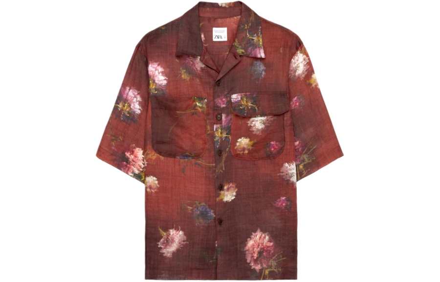 ZARA Shirts Men's Red Suit Collar Moderate Other
