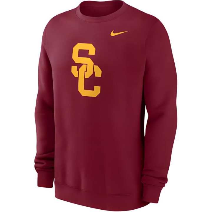 Nike Nike Usc Trojans Primetime Evergreen Logo Men's Nike College Pullover Crew