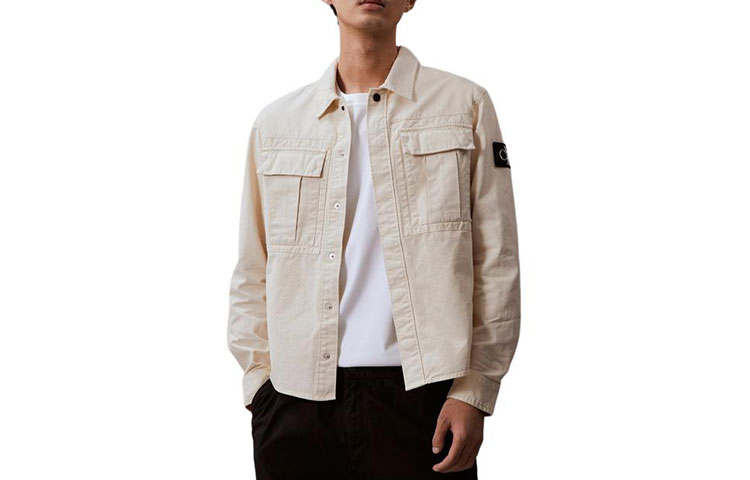 CALVIN KLEIN Shirt Men's Oat Milk