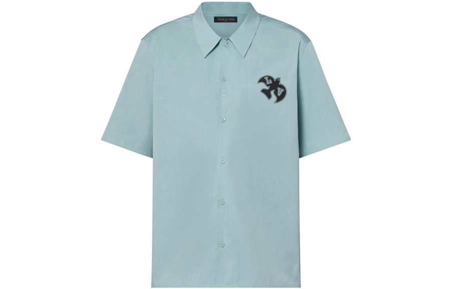 LOUIS VUITTON Lv Fall Series Shirt Men's Blue