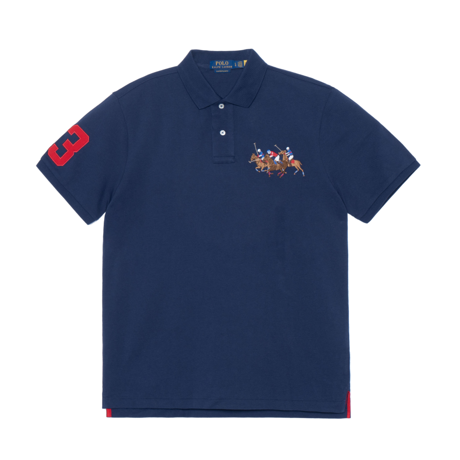 Polo Ralph Lauren SS22 Polo Shirt Custom Slim Fit Men's Marine Blue