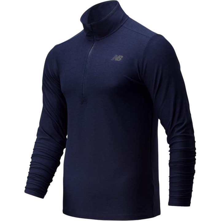 New Balance New Balance Core Space Dye 1/4 Zip Sweatshirt Men's Marine Blue