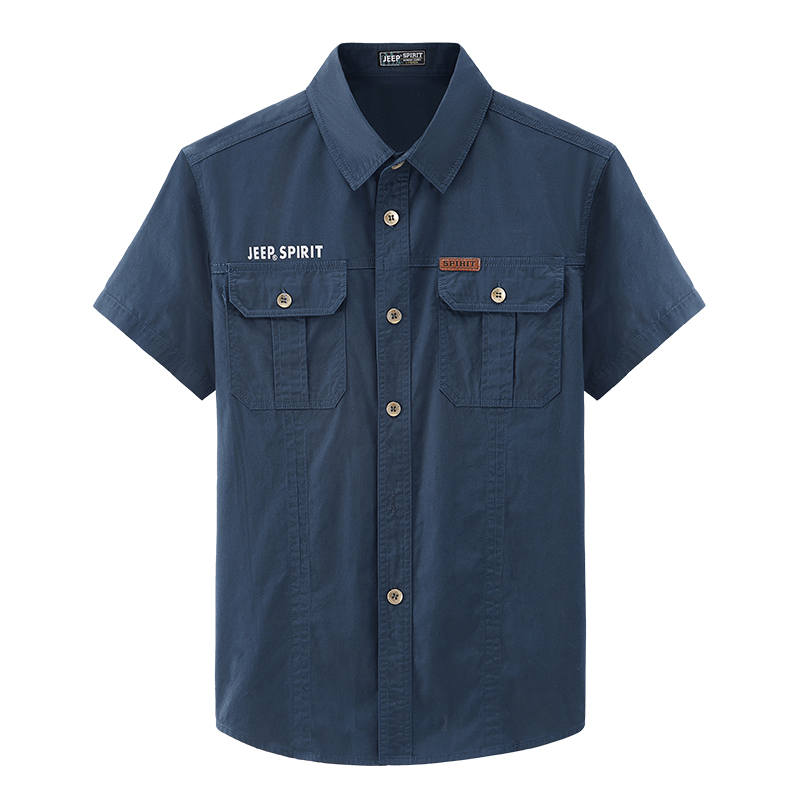 JEEP SPIRIT Shirts Men's Lapel Thin Other