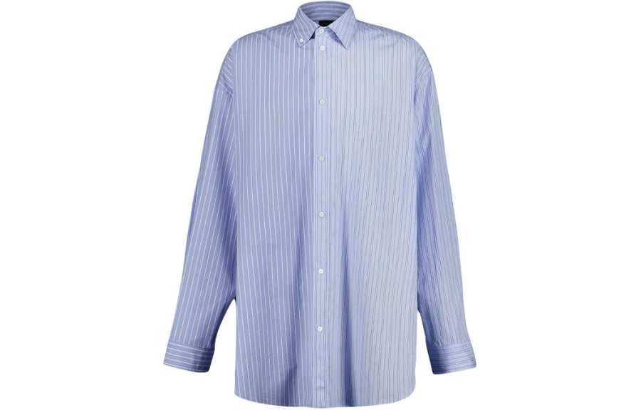 Balenciaga Striped Long-Sleeved Shirt