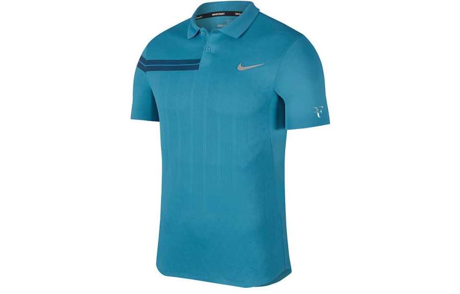 Nike Nike Polo Shirts Men's Blue Polo Collar Moderate Straight Fit