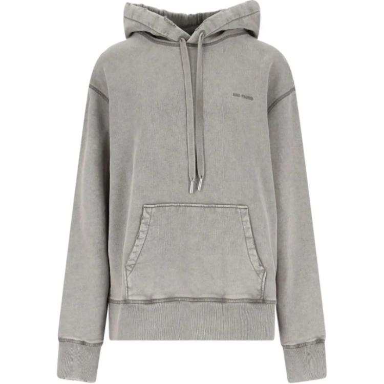 AMIPARIS Ami Logo Embroidered Drawstring Hoodie