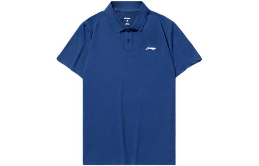 Li-Ning Li Ning Training Series Polo Shirts Men's Blue Polo Collar Moderate Straight Fit