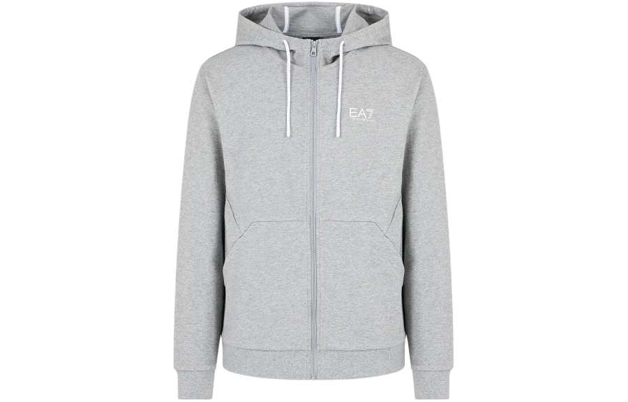 EMPORIO ARMANI Logo-print Zip-up Hoodie