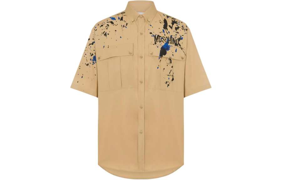 Moschino logo-print cotton shirt