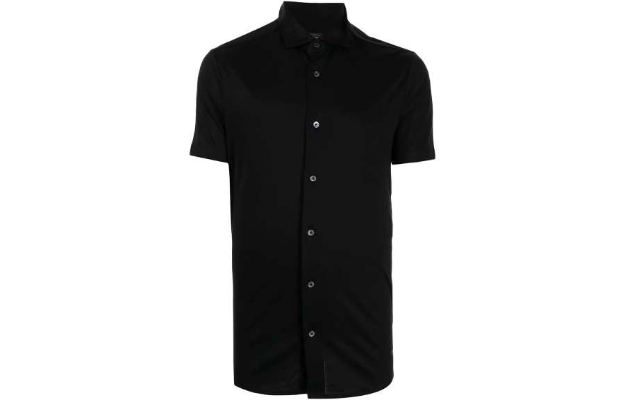 EMPORIO ARMANI Buttoned Curved Hem Polo Shirt