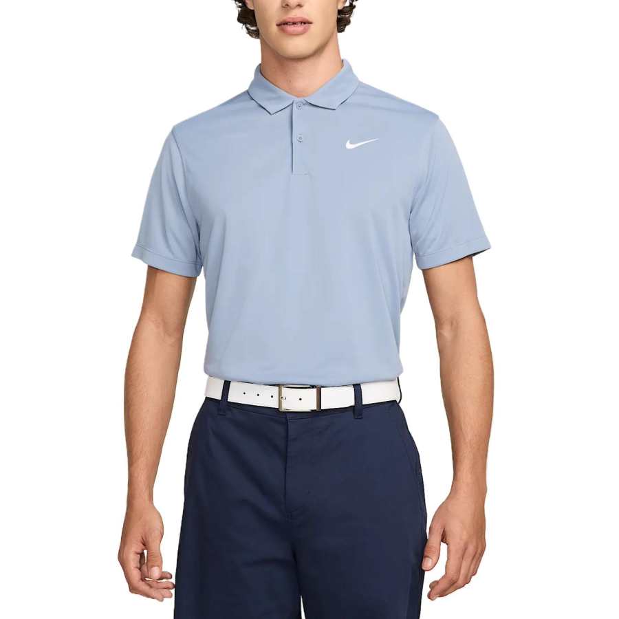 Nike Nike Dri Fit Polo Shirt Men's Gray Rock/White