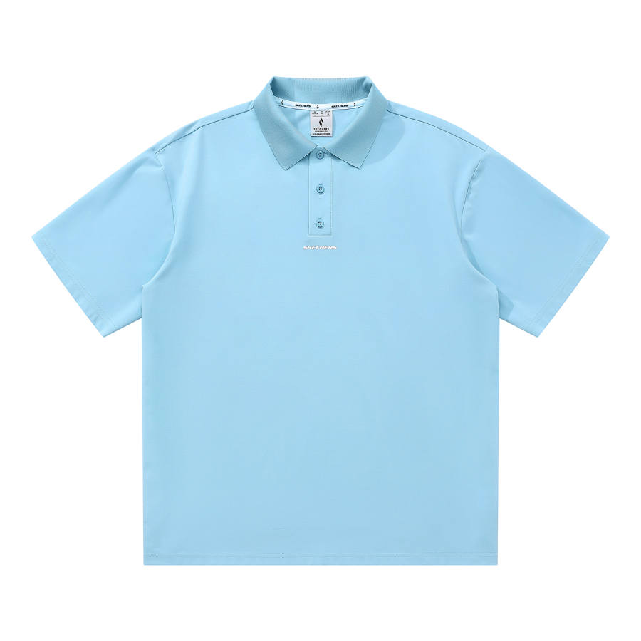 Skechers Elegant Diamond Collection Polo Shirt Unisex Gray Blue