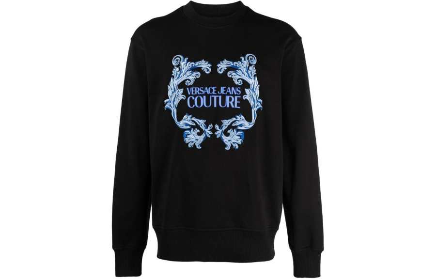 VERSACE JEANS COUTURE Embroidered motif Cotton Sweatshirt