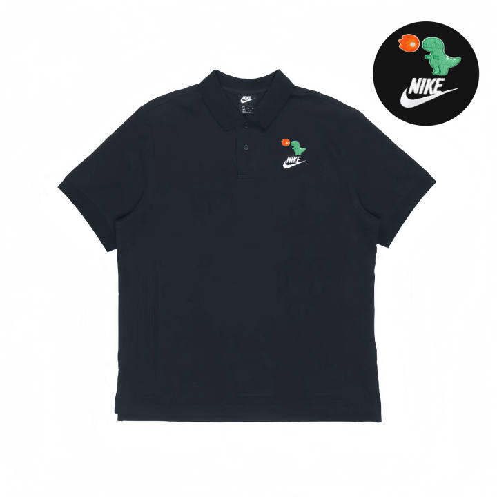 Nike Nike Polo Shirts Unisex Black Polo Collar Moderate Straight Fit
