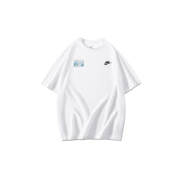 Nike Nike T Shirts Men's White Crew Neck Moderate Straight Fit