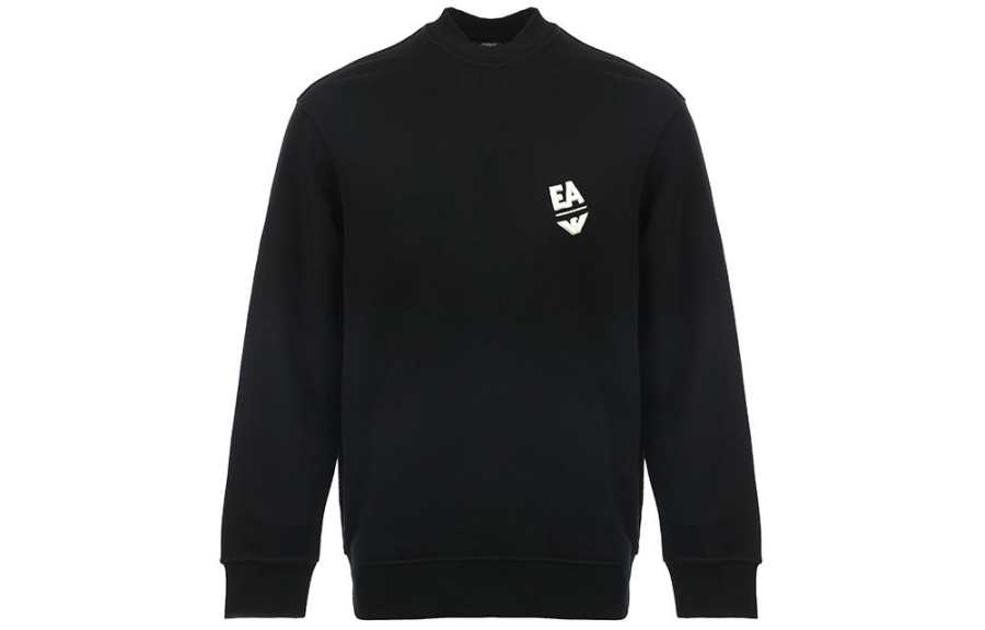 EMPORIO ARMANI Logo-Embroidered Crewneck Sweatshirt