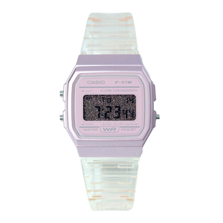 CASIO CASIO Custom Collection Quartz Movement Resin Strap Watch Unisex Pink Watch Dial