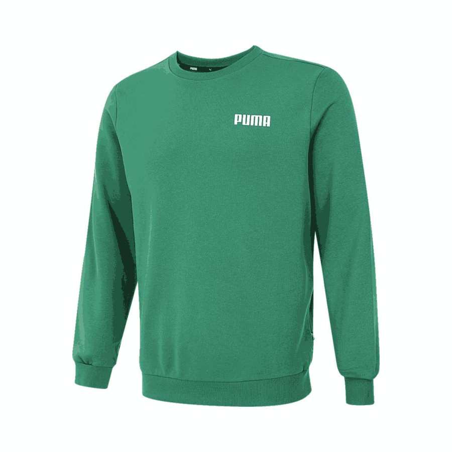 PUMA Sweatshirts Men's Green Crew Neck Moderate
