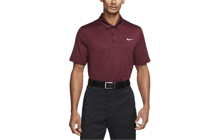 Nike Nike Polo Shirts Men's Dark Chestnut Polo Collar Moderate Straight Fit