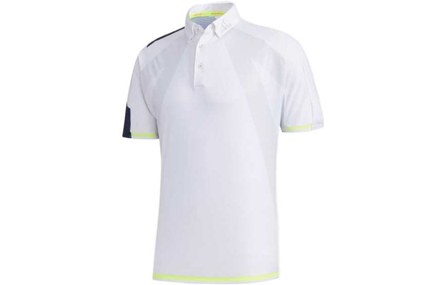 Adidas Adidas Polo Shirts Men's White Polo Collar Moderate Straight Fit