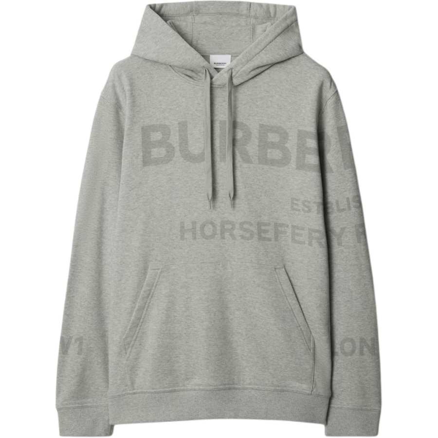 Burberry Sweatshirts Men's Gray Hooded Moderate