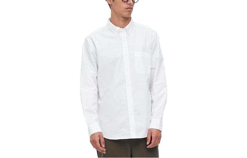 UNIQLO Shirts Unisex White Pointed Collar Moderate Other