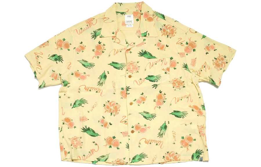 Visvim Shirts Men's Yellow Lapel Moderate Mock Two Piece