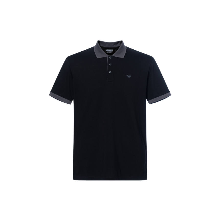 EMPORIO ARMANI SS24 Polo Shirt Men's Black