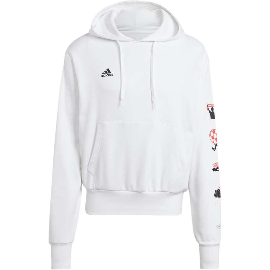Adidas Adidas Sportswear Graphic Hoodie Gender Neutral Sweatshirt Unisex White