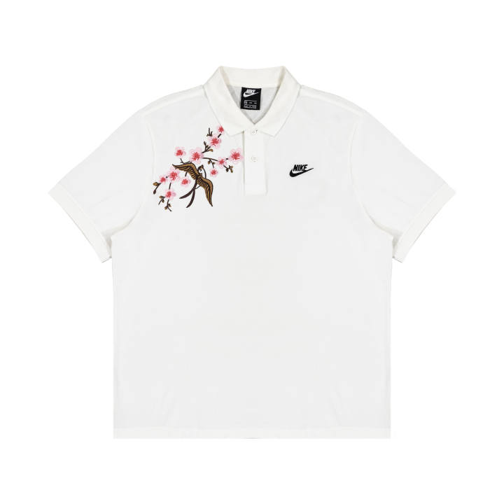 Nike Nike Polo Shirts Unisex White Polo Collar Moderate Straight Fit