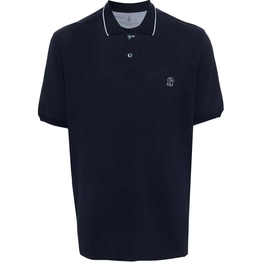 Brunello Cucinelli Logo Embroidered Short Sleeved Polo Shirt