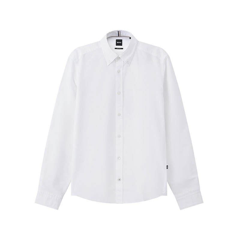 HUGO BOSS Shirts Men's White Lapel Moderate Other