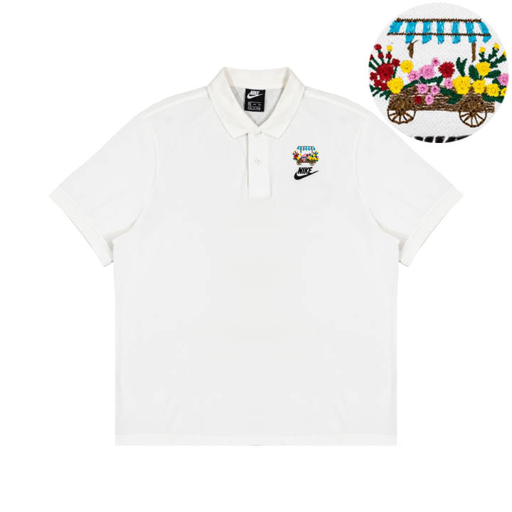 Nike Nike Polo Shirts Unisex White Polo Collar Moderate Straight Fit