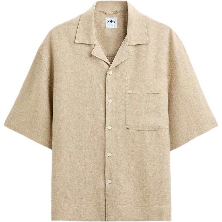 ZARA Shirts Men's Beige Moderate Other