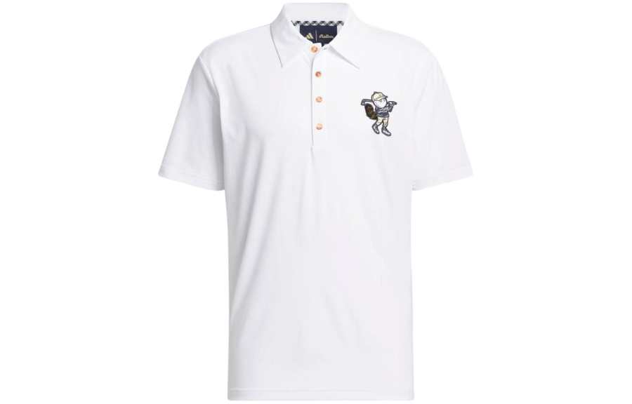 Adidas Adidas Polo Shirts Men's White Polo Collar Moderate Straight Fit