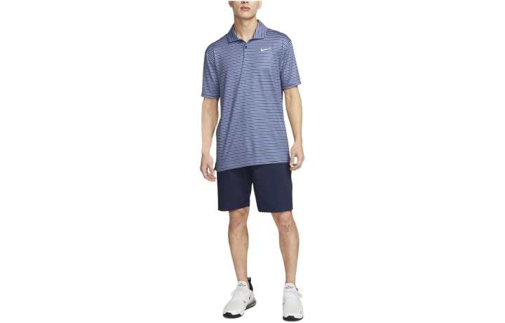Nike Nike Striped Golf Polo Shirt Men's Blue